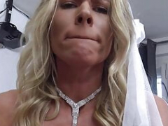 DEBT4k. Blond bride dragged into sex with loan shark near her groom