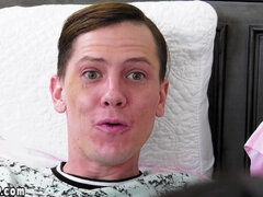 Mature mom masturbating next to a teen