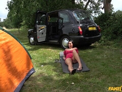 Lewd cougar hot outdoor porn video