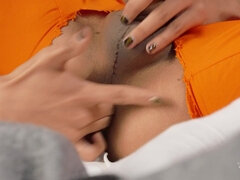 デカパイ, フェラチオ, イマラチオ, バック, 牢屋, ラティーナ, オッパイの, ユニフォーム