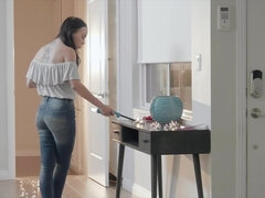 Grosser arsch, Grosser schwanz, Schwarz, Blasen, Verrückt, Milf, Muschi, Flotter dreier