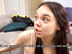 18, お尻, 舐める尻, フェラチオ, 女 人男 人, コキ, ティーン, 三人