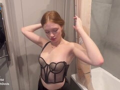 18, Amateur, Blowjob, Caught, Couple, Pussy, Redhead, Russian