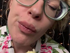 ASMR banana eating
