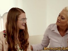 Lesbian mormon milfs lick