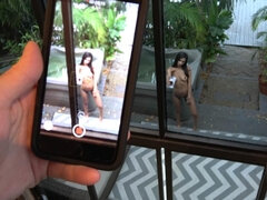 My stepsister took half naked selfies for her boyfriend and I was able to get them, so now Im jerking off to them. But not before I post them online. 