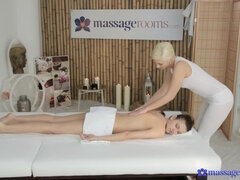 Blondie Masseuse Finds Eufrat Mai's Titties Very Nice