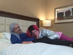 Trans woman Bailey Wilde gives an incredible blowjob to sexy crossdresser Kelsey Masters