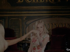 Gorgeous blonde glamour lesbians xxx video