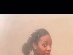 デカ尻, デカパイ, 黒人, 黒人, 母, シャワー, オッパイの, 濡れ