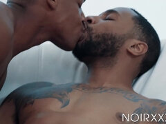 Inked jock Jaxx Maxim ass drills handsome stud Adrian Hart