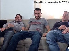 美人, デカパイ, ブロンド, フェラチオ, エロ熟女, 熟年, 母, 三人