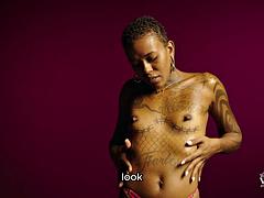 Ebony Stunners Sultry Mind Game Striptease Peels Off Every Single Layer in Private Solo Tease,