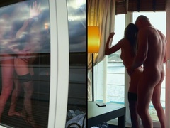 Anal, Couple, En levrette, Bâillonner, Petite amie, Seins naturels, Chatte, Nénés