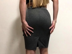 Amateur, Cul, Blonde, Masturbation, Jupe, Solo, Adolescente, Webcam
