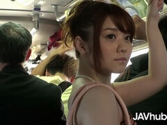 Arsch, Blasen, Bekleidet, Fetisch, Öffentlich, Rotschopf, Titten, Zug