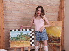 18 años, Morena, Masturbación, Coño, Solo, Adolescente, Tetas, Juguetes