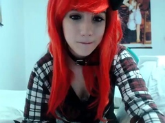 Lencería, Pelirrojo, Montar, Solo, Medias largas, Adolescente, Tetas, Juguetes