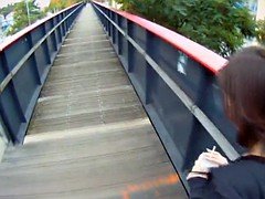 美女, イく瞬間, ヨーロピアン, ハメ撮り, 公共