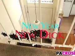 Dirty step-father pounds pretty daughter Avi Love