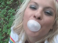 Grote lul, Pijpbeurt, Sperma in mond, Europees, Extreem, Buiten, Tiener