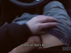 Russian teen chick with debt takes stranger's hard cock for a ride in POV reality video