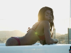 Ebony beauty from Cameroon gets naked