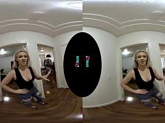 Tridimensionnel, Nana, Gros cul, Blonde, Sucer une bite, Pov, Réalité, Nénés