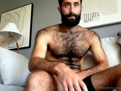 Mature daddy enjoying his first-time solo handjob