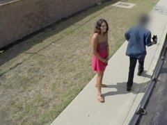 Pijpbeurt, Vriendje, Bruinharig, Auto, Gevangen, Sperma in gezicht, Geld