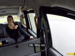 Insatiable Czech tourist with natural boobs fucked in the cab