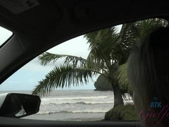 素人, 指いじり, 露出狂, 彼女, オナニー, オーガズム, 公共, 喫煙