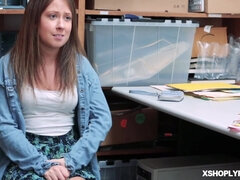 Jack pounded Lindsay's pussy over an office table