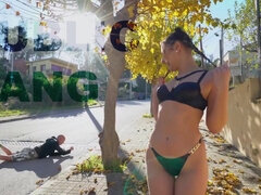 Beauté, Gros cul, Gros seins, Blonde, Sucer une bite, Compilation, Mamelons, De plein air