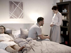 Жопа, Минет, Брюнетки, Член, Затыкание рта, Волосатые, Ласковые ручки, Натуральные сиськи