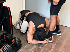 素人, 舐める尻, 足, フェティッシュ, 足フェチ, ゲイ, 筋肉, タトゥー