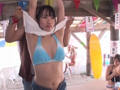 アジア人, ビーチ, 美人, 巨乳な, フェティッシュ, 日本人, 天然, 乳首