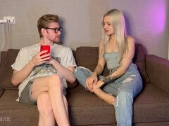 18 jahre, Sperma im mund, Handjob, Zierlich, Russisch