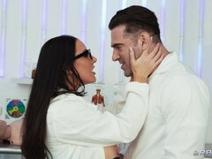Big-boobed girlfriend Angela White is enjoying dick-riding so much