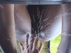 Chica, Negro, Coche, Consolador, Hd, Interracial, Orinar