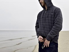 Enthousiasteling, Strand, Homo, Handbeurt, Masturbatie, Buiten, Openbaar, Realiteit