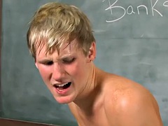 Hayden Chandler cums while teacher Luke Milan fucks him