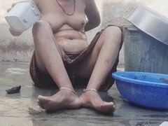 Amateur, Aunt, Bathroom, Indian, Naked, Outdoor, Public, Toilet