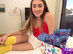 Blowjob, Brunette, Handjob, Orgasm, Pussy, Socks, Sucking, Tits