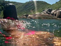 Cute bitch gets her holes screwed on a yacht