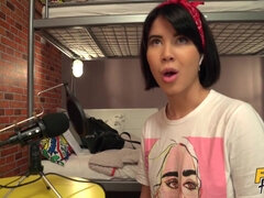 Asian teen Lady Dee fucks neighbor in the hostel