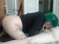 Hot young couple fucks huge dildo