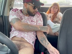 Amateur, Mamada, Coche, Semen en la boca, Corridas, Pajear, Al aire libre, Público