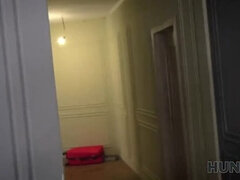 Hot Russian blonde Novella Night gets anal fucked by landlord in front of jealous GF - POV HD