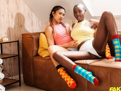 デカチン, 黒人, 黒人, 自然山雀, 小柄, ピグテール, ティーン, オッパイの